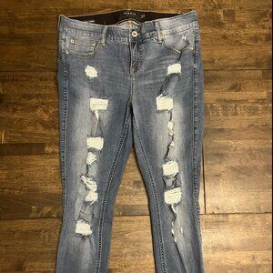 Torrid Premium  Distressed Bombshell Skinny Jeans Size 14